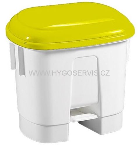 Filmop Waste bin, plastic, "SIRIUS", 30L, yellow lid