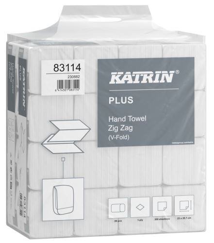 Folded paper towel KATRIN PLUS ZZ, Handy Pack, 1 layer, 6000 pcs