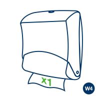 Tork tray for folded towels - Top Holder, white - turquoise (5)