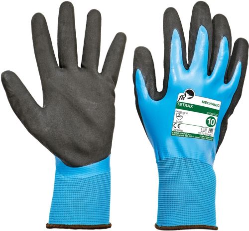 Rukavice TETRAX FH, nylon. latex, č. 10