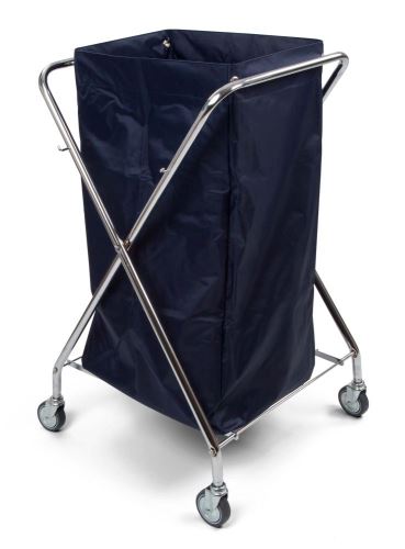 Filmop Mobile rack "X" with plastic laundry bag, 180 L