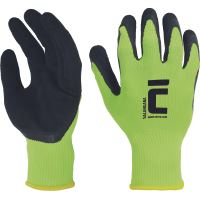 Gloves knitted SALANGANA, polyester, yellow, size 7
