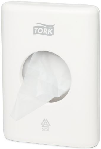 Tork dispenser for sanitary bags, white