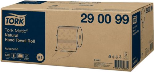 Tork Matic paper towels in a natural roll, recycled, 1x6 rolls