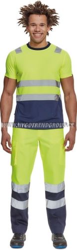 Work pants reflective BURGOS HV, yellow/navy, No. 48