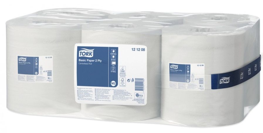 Ručník papírový, v roli, tork universal wiper 320, 2 vrstvy, bílý, 1x6 rolí, 135m, recykl