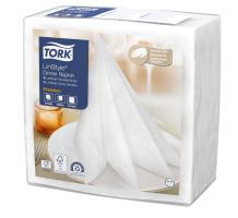 Tork Linstyle® bílý ubrousek večeře, 39x39cm, 1vrstva, 50ks/bal
