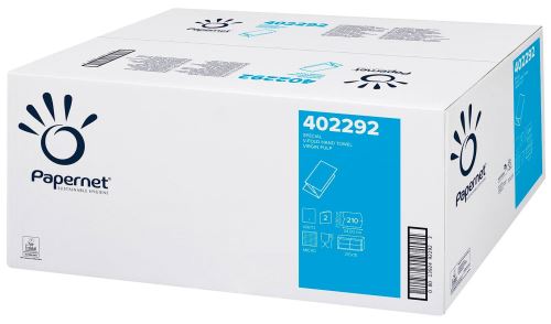 Folded paper towel V TOP PAPERNET, Zigzag - ZZ, 2 layers, 3150 pcs, white