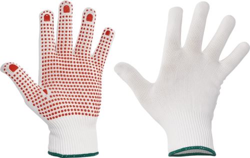 GANNET nylon gloves, with PVC targets, No. 8
