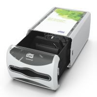 Tork Xpressnap® counter dispenser for Interfold napkins, capacity 550 pcs., Vol. gray (4)