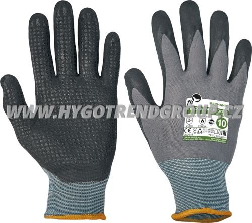 Gloves NYROCA MAXIM DOTS FH, made of knitted nylon/lycra dipped in microporous, with targe