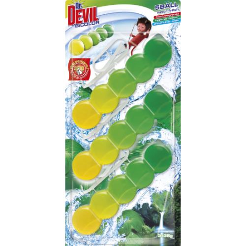 Dr. DEVIL BiColour WC 5Ball, Natur fresh, 3 x 35g, curtain