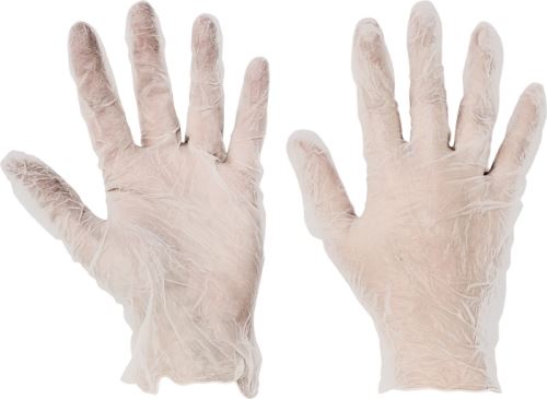 RAIL vinyl gloves, disposable, powdered, 100 pcs.