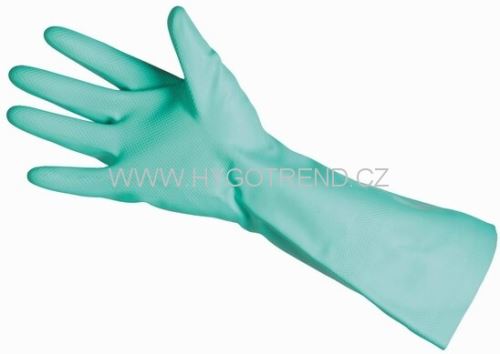 Chemical gloves SOL-VEX A37-695, nitrile, green