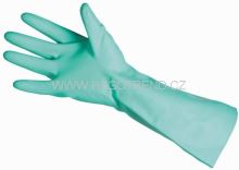 Chemical gloves SOL-VEX A37-695, No. 8, nitrile, green
