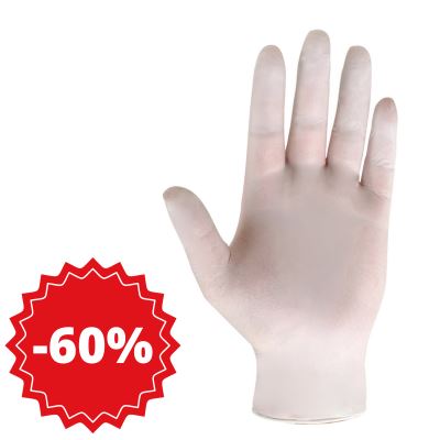 Latex examination gloves, size L, lightly powdered, 100 pcs