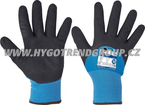 Work gloves MILVUS, No. 10, insulated seamless, polyester/acrylic, dipped in nitrile
