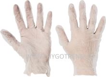 RAIL vinyl gloves, S, disposable, powdered, 100 pcs.