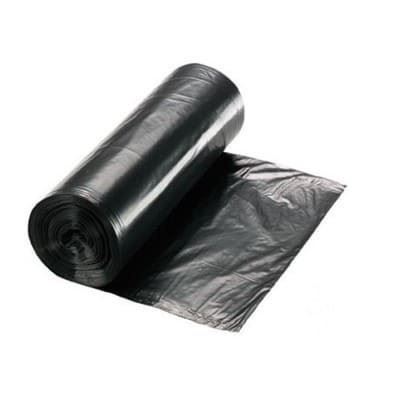 Black LDPE resealable bags, 60 x 80 cm, 40 mi, 25 pcs/roll