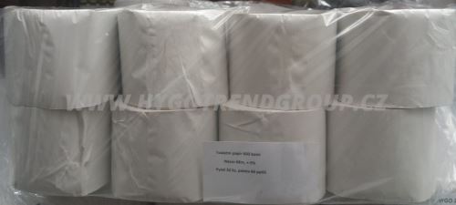 Toaletní papír 600 basic, 1 vr., 68 m, 600 útržků, šedý, 1 x 32 ks
