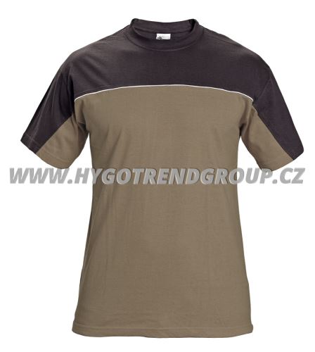 STANMORE men's T-shirt with short sleeves, brown/beige, size XXL