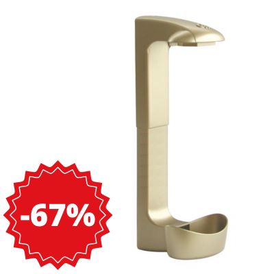 Držák lahve CLICK & GO!, zlatý, matný