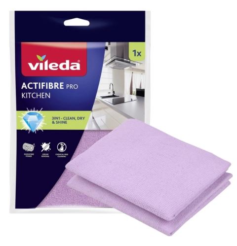 Vileda Mikro Actifibre microfibre kitchen cloth, 27 x 30.5cm