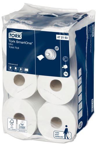 Tork SmartOne® Toilet Paper - Mini, 2 Ply, 1 x 12, White