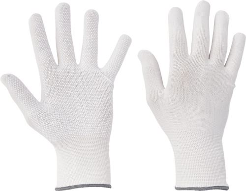 Cotton gloves FF BUSTARD EVO LIGHT HS-04-015, white with PVC targets