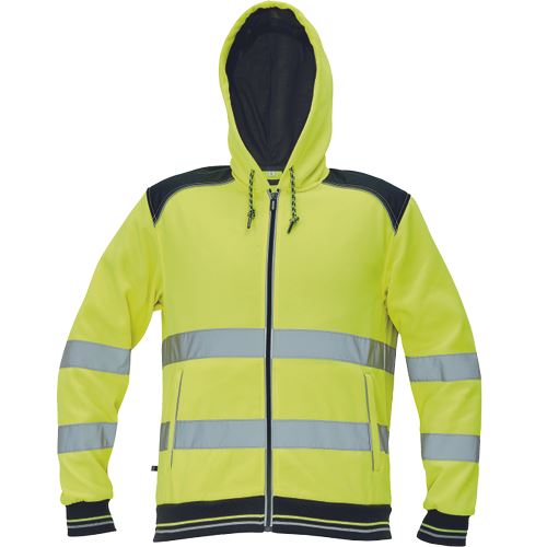 KNOXFIELD HV hooded sweatshirt, yellow
