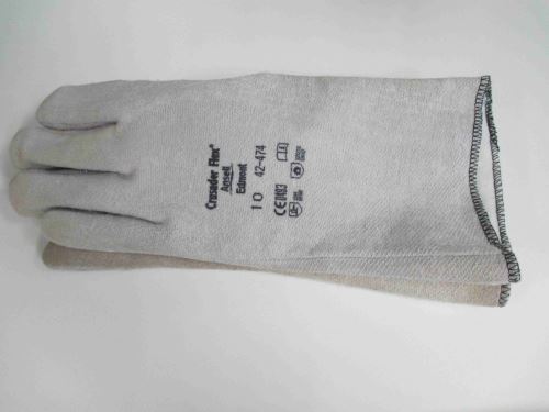 CRUSADER FLEX cotton gloves, No. 10, gray, dipped in nitrile