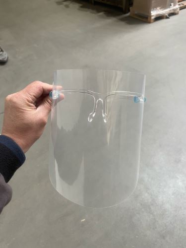 Protective full-face shield + glasses frames
