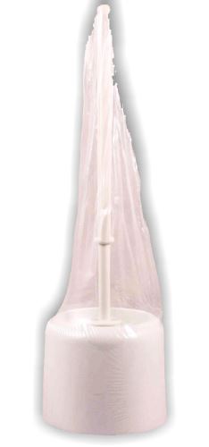 Toilet brush set, plastic, white