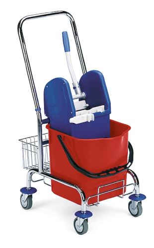 Filmop Cleaning cart FILMOP 8016, 25L, chrome, basket