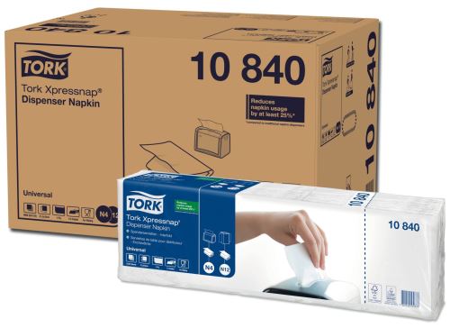 Tork Universal wipes for Interfold tray, 1 ply, 8 x 1125 pcs, white