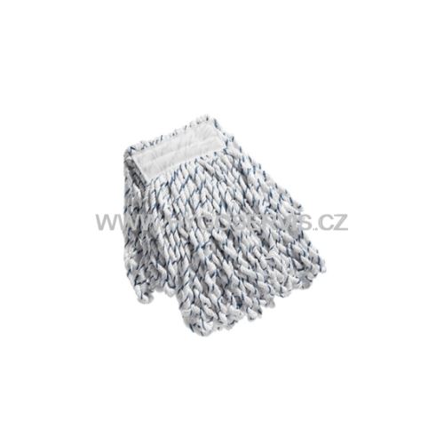 Filmop Fringe mop, microfiber, 400 g, no stitching, white-blue