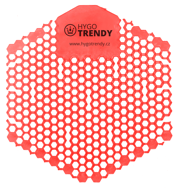 Síto do pisoáru hygotrendy, kiwi grapefruit/červené, wave 3d, 1ks