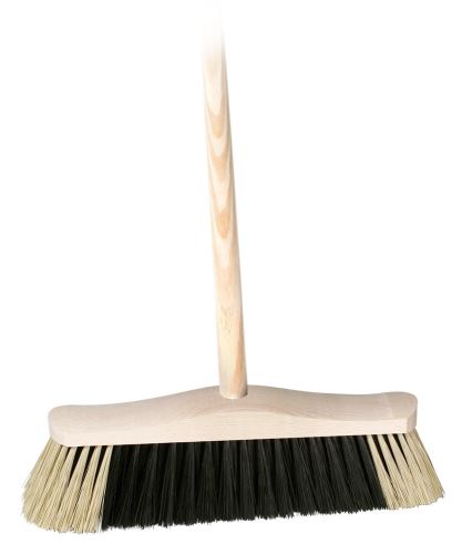 Broom with stick SPOKAR 5111/611, 28.5 cm, wooden, 120 cm