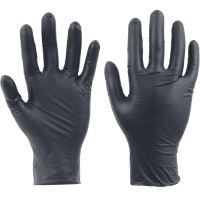 Nitrile examination gloves SPOONBILL BLACK, S, 100 pcs., black