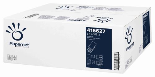 Folded paper towel W SUPER ECO PAPERNET premium, 2 pcs., 3000 pcs., white