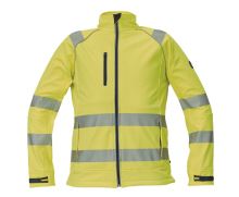 Bunda reflexní SHELDON HV, softshell, žlutá, vel. S