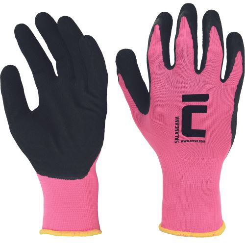 Gloves knitted SALANGANA, polyester, pink