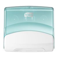 Tork tray for folded towels - Top Holder, white - turquoise (3)