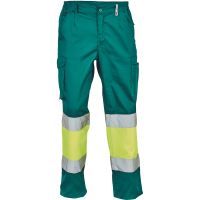 Pants BILBAO HV, green/yellow, size 52