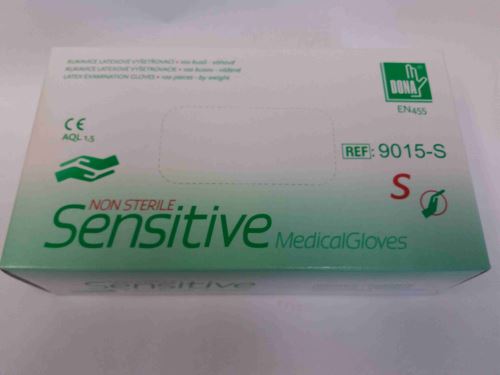 Latex examination gloves, powdered, L, 100 pcs (1)
