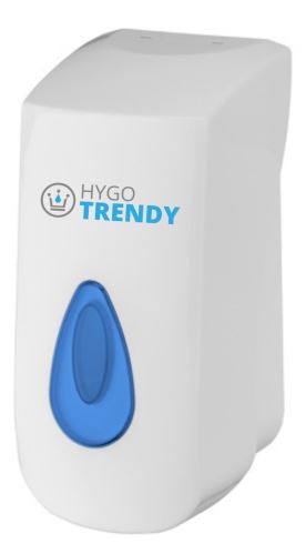 Liquid soap dispenser HYGOTRENDY, plastic, white, 900 ml (5500)
