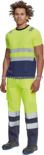 MONZON HV reflective T-shirt, yellow/navy, size XXL