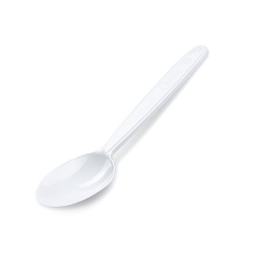 Lžíce, PP, bílá, opakovaně použitelná, 18,5cm, 50ks