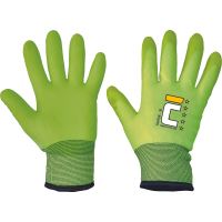 TURTUR winter gloves, dipped in PVC, yellow, size 11