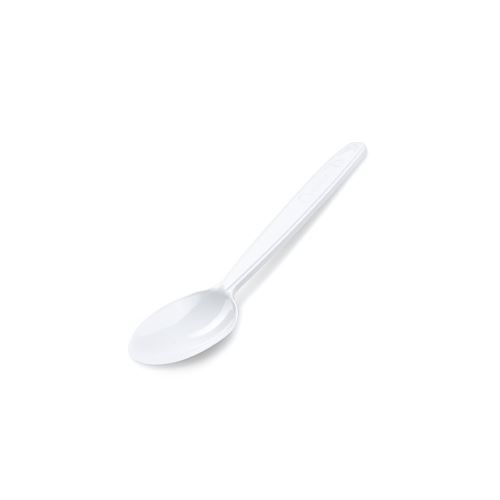 Lžička, PP, bílá, opakovaně použitelná, 13cm, 50ks